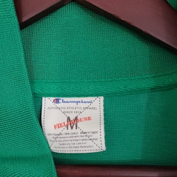 Champion Men's Green Zip-Up Sweater - Picture 3 of 6